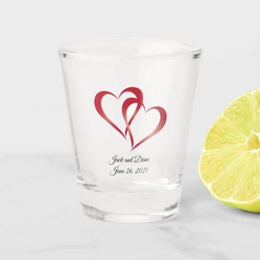 Twee Heart Shot glas (Voorkant)