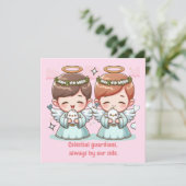 Twee Hemelse Beschermers Kaart (Staand voorkant)