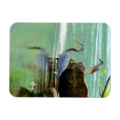 Twee Herons in de rivier Magneet (Horizontaal)