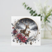 twee herten Kerstkaart (Staand voorkant)