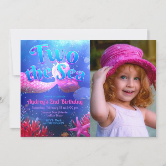 Twee het Zee met fotolandschap Kaart (Voorkant)