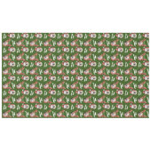 Twee Hond Foto Rendier Vrolijk Kerstmis Groen Groo Tafelkleed (Voorkant (Horizontaal))
