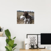 Twee honden | Field, Houston, Texas Poster (Thuiskantoor)