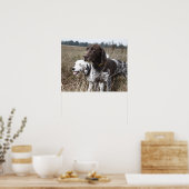 Twee honden | Field, Houston, Texas Poster (Keuken)