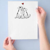 Twee honden puppy Love Flyer (Hand)