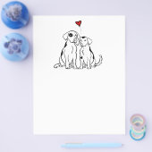 Twee honden puppy Love Flyer (Enkel)