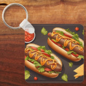Twee hotdog sleutelhanger (Voorkant)