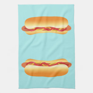 Twee Hotdogs Theedoek