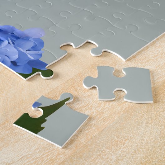 Twee Hydrangea Lavendel en Blauw Legpuzzel (Zijkant)