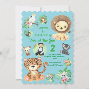 Twee in de dierentuin Jungle Dieren Kinderen Verja Kaart