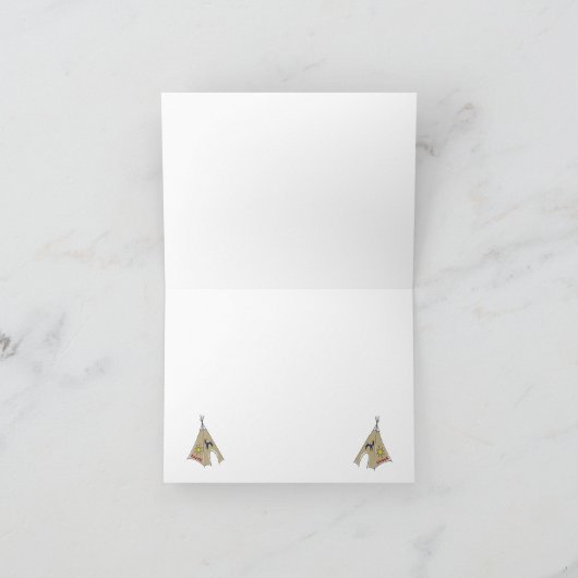 Twee indianen kleurrijke Note Kaart (Binnen)