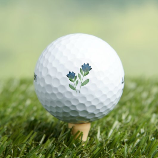 Twee Indigo Blauwe Groene Waterverf Golfballen (Insitu Shirt)