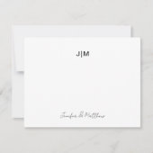 Twee Initiaal zwart-witpaar banketbakkerij Bedankkaart (Voorkant)