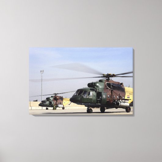 Twee Iraakse Mi-17 Hip Helikopters Canvas Afdruk (Voorkant)