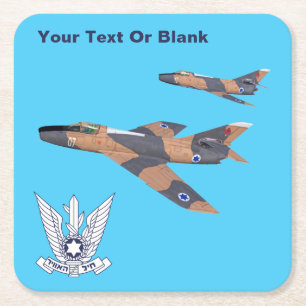 Twee Israëlische Super Mystères Vierkante Kartonnen Onderzetter