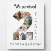 Twee jaar bruiloft Jubileum Fotoplaat (Voorkant)