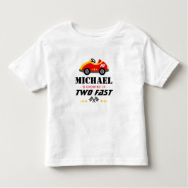 Twee jaar Fast Race Auto tweede verjaardag Kinder Shirts