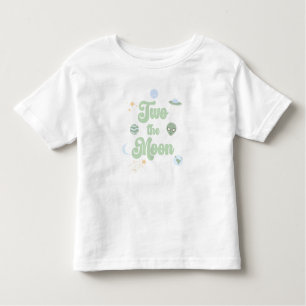 Twee jaar groene ruimte op de maan 2e verjaardag kinder shirts