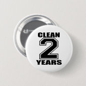 twee jaar zwart ronde button 5,7 cm (Voorkant /achterkant)