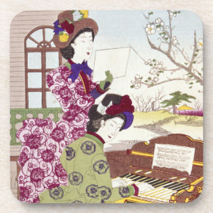 Twee Japanse Dames, C1890 Drankjes Onderzetter