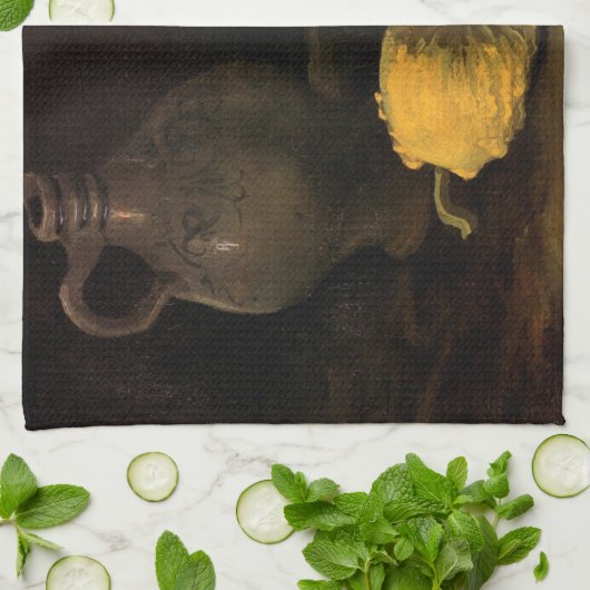 Twee Jars en twee Pumpkins van Vincent van Gogh Theedoek (Gevouwen)