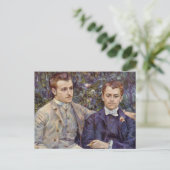 Twee jonge Mannen Briefkaart (Staand voorkant)