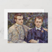 Twee jonge Mannen Briefkaart (Voorkant / Achterkant)