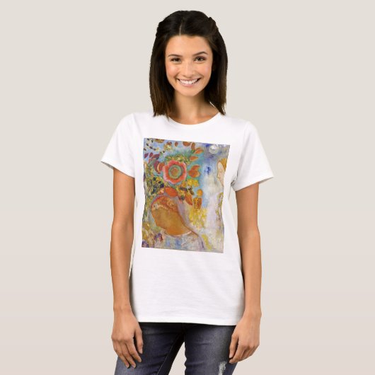 Twee jonge meisjes onder Flowers, Redon T-shirt (Voorkant volledig)