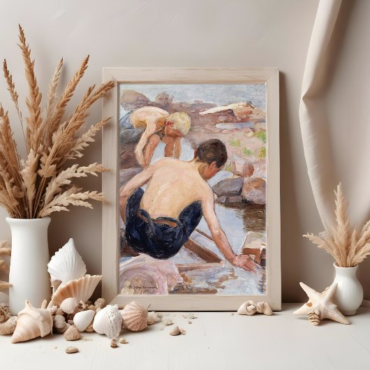 twee jongens aan de wal , pekka halonen poster