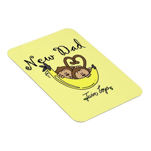 Twee jongens apen Nieuwe pap cadeaus Magneet (Rechterzijde)