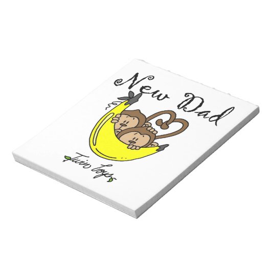 Twee jongens apen Nieuwe pap cadeaus Notitieblok (Gedraaid)