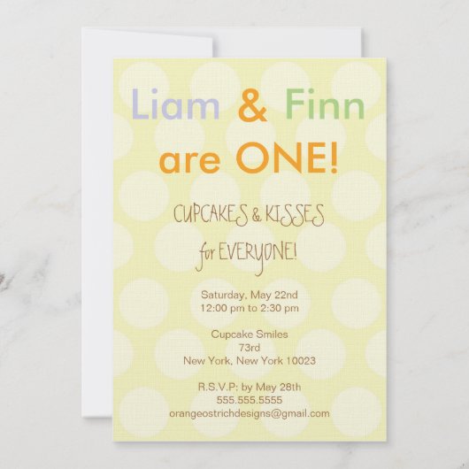 Twee jongens eerste uitnodiging op verjaardag (Achterkant)