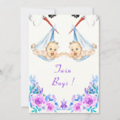 Twee jongens! Slaapend Baby shower (Achterkant)