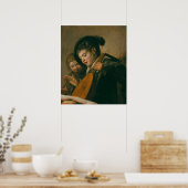 Twee jongens zingen poster (Keuken)