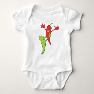 Twee Joyful Chili Pepper Lovers Romper