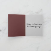 Twee kalkoenen feestdagen kaart (Binnen)