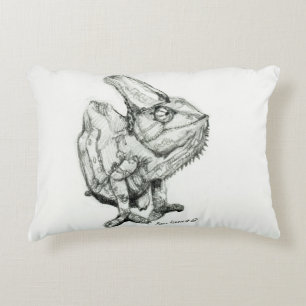 Twee kameleons, Derpy en Sleepy, dubbelzijdig Decoratief Kussen