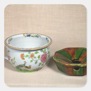 Twee kamerpotten vierkante sticker