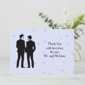 Twee kamers bedankkaart (Staand voorkant)