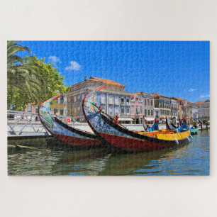 Twee kanaalboten, Aveiro, Portugal  Legpuzzel