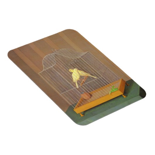 Twee kanaries in een kooi (door Antonio Donghi) Magneet (Rechterzijde)