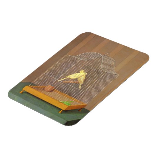 Twee kanaries in een kooi (door Antonio Donghi) Magneet (Linkerzijde)