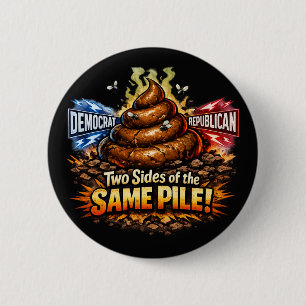 Twee kanten van dezelfde medaille ronde button 5,7 cm