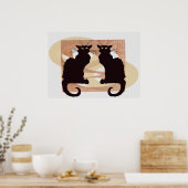 Twee katten afdrukken poster (Keuken)