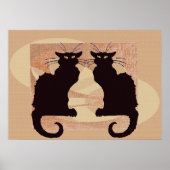 Twee katten afdrukken poster (Voorkant)