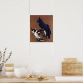 Twee katten, Alexandre Steinlen Poster (Keuken)