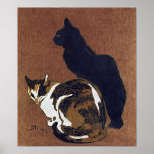 Twee katten, Alexandre Steinlen Poster