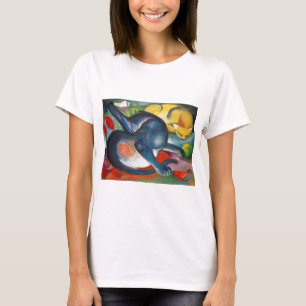 Twee katten, blauw en geel, Franz Marc T-shirt