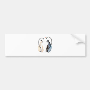 Twee katten in liefde bumpersticker