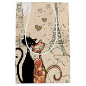 Twee katten in liefde medium cadeauzakje (Voorkant)
